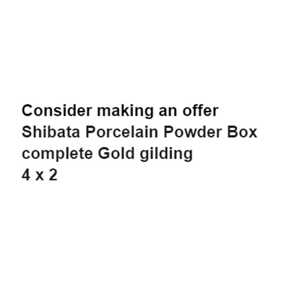 Shibata Porcelain Powder Box Marked Flowers Butterfly Floral Flower - Picture 2 of 9